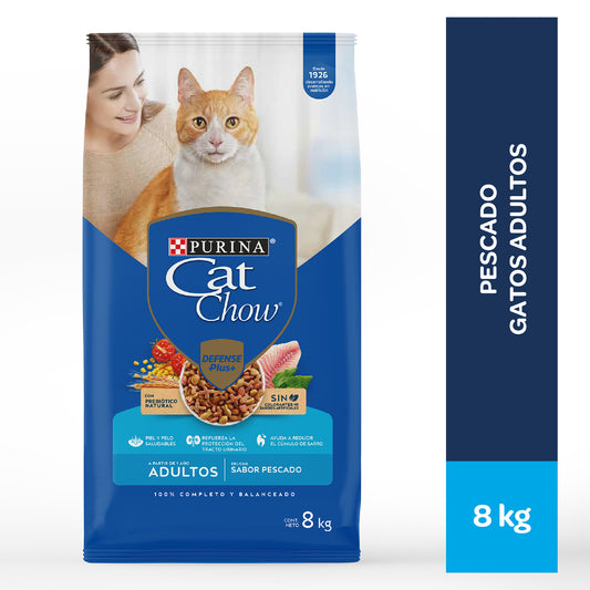 Alimento para Gatos Cat Chow Adulto sabor Pescado  en bolsa de 8kg