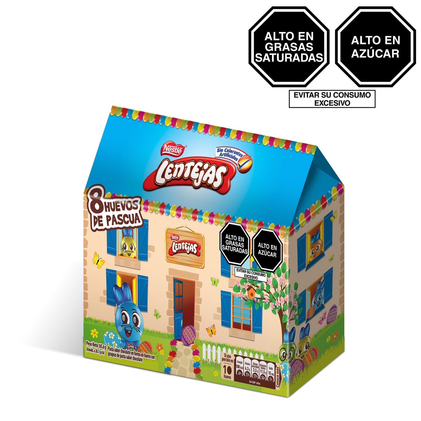 Lentejas Huevos de Pascua 8uni x 20.7 gr c/u