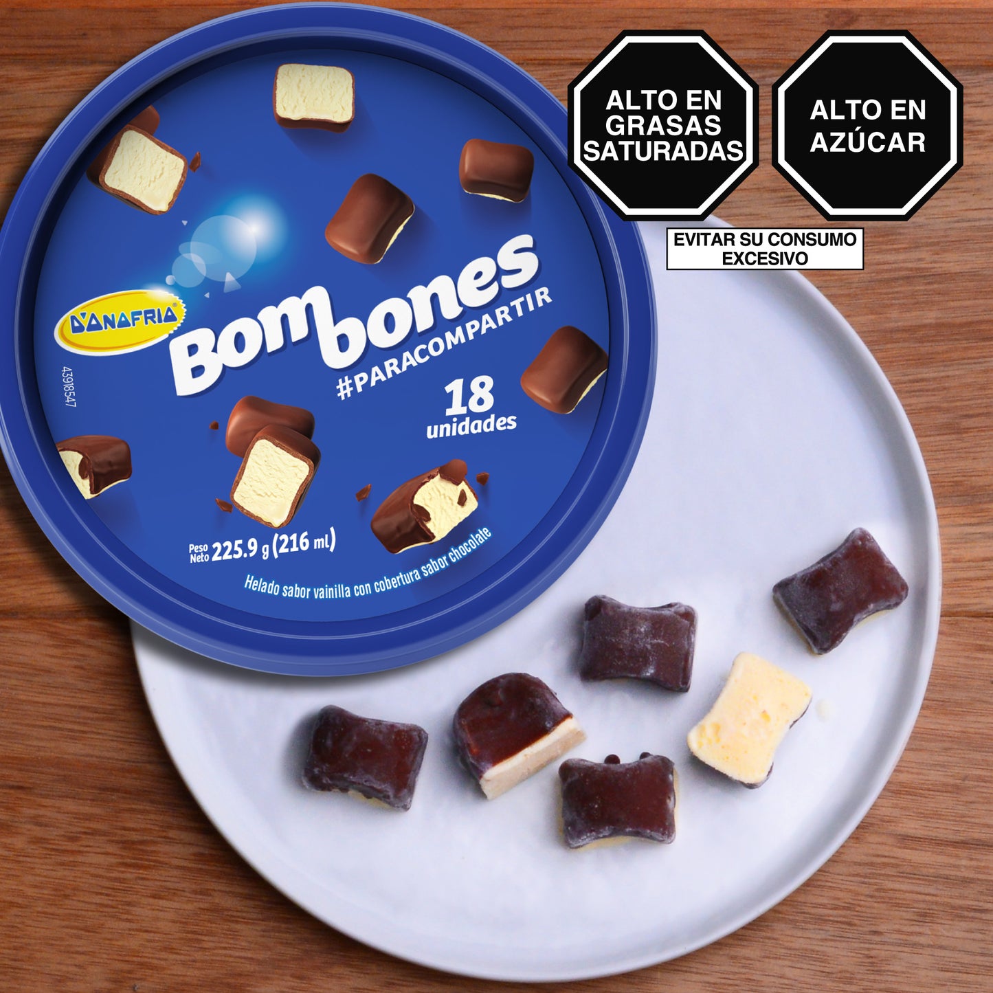 Helado Bombones pote 216 gr