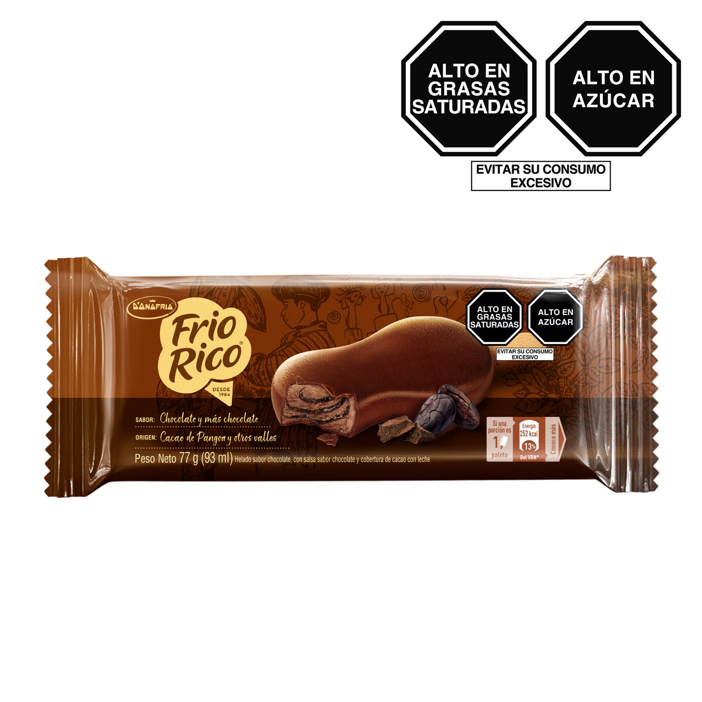Frio rico paleta doble chocolate 93 ml.