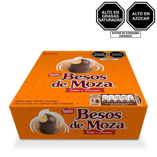Besos de Moza Lúcuma Display 9 und de 24g c/u - VENCE: 28/MAY/2024