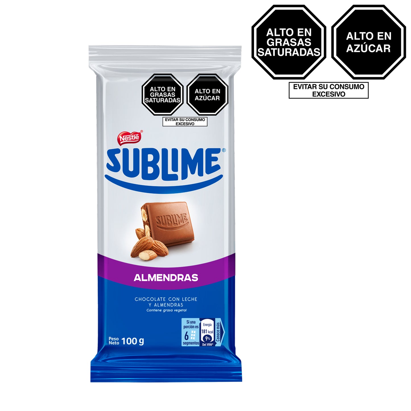 Sublime Almendras Tableta 100 gr.