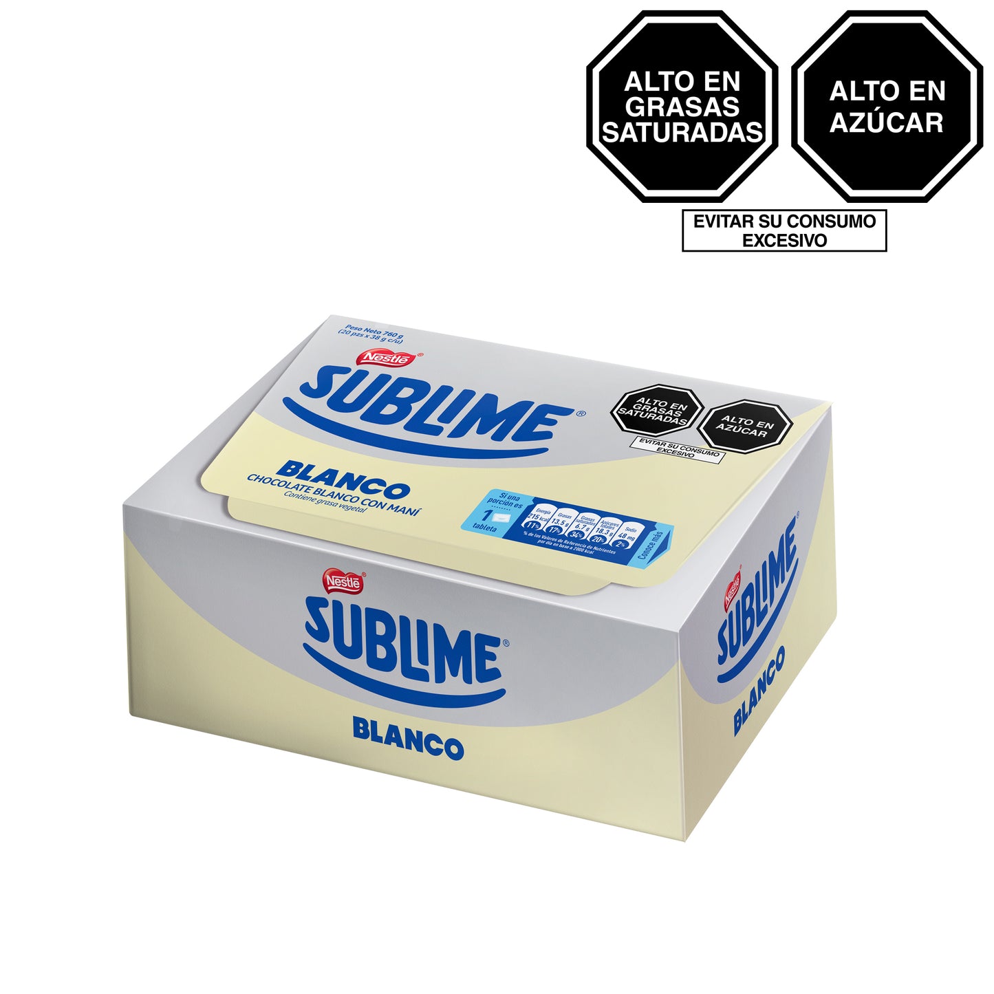 Caja de Sublime Blanco 20 uni x 38g c/u
