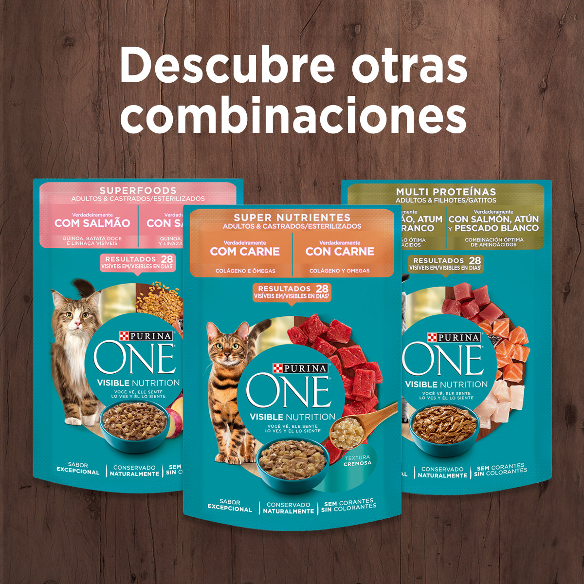 Alimento húmedo para gatos Purina One Adultos y Gatitos multiproteína de 85gr