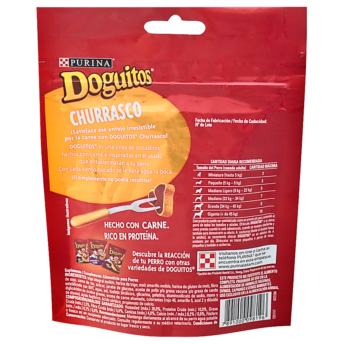 Snack para perro Doguitos sabor Churrasco de 65gr