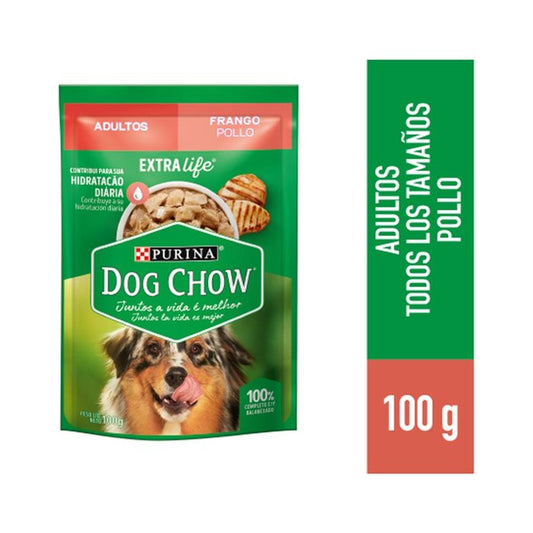 Alimento húmedo para perros Dog Chow Adultos todos los tamaños con Pollo 100gr