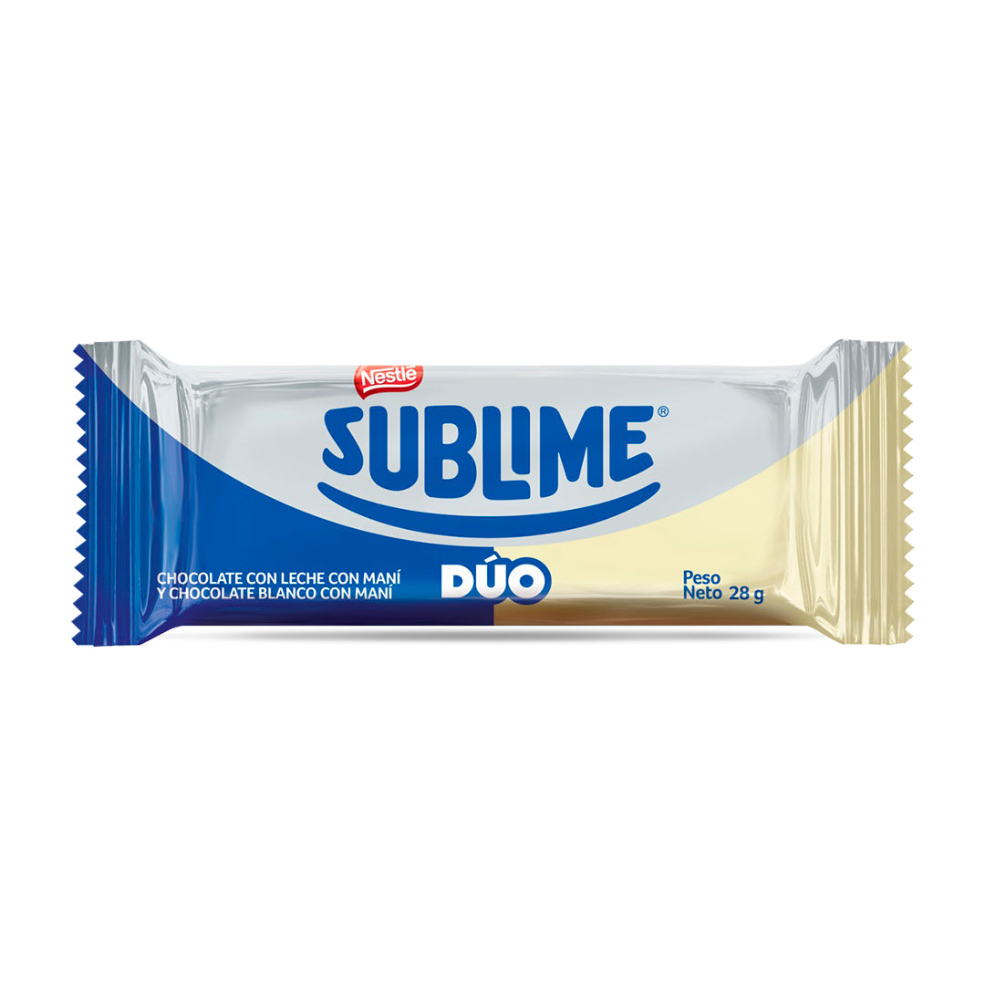 Caja de Sublime Dúo 30 uni x 28 gr. c/u