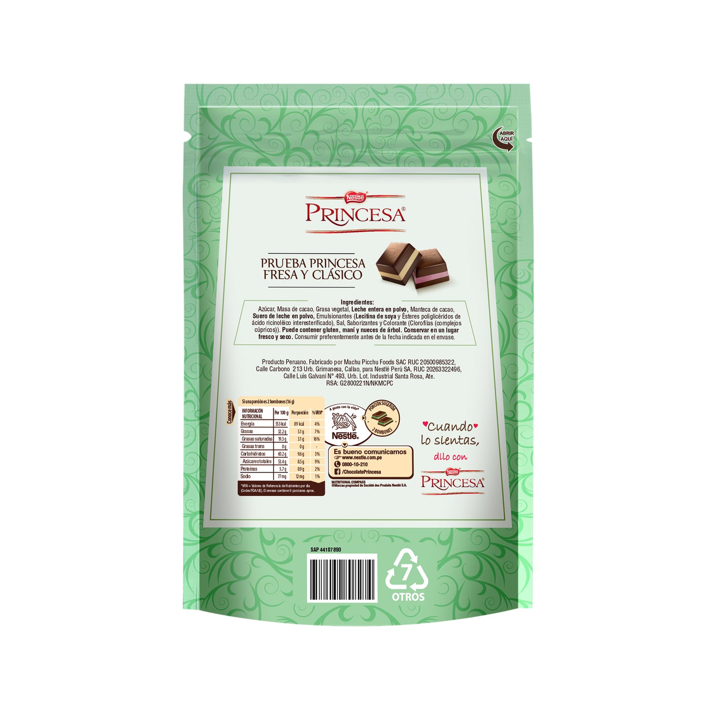 Princesa Menta Doypack 136 gr.