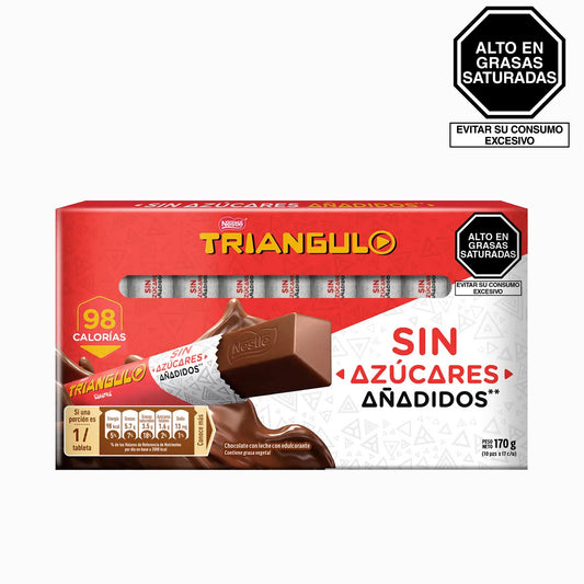 Chocolate Triángulo Sin Azúcares Añadidos 10 uni x 17 gr. c/u