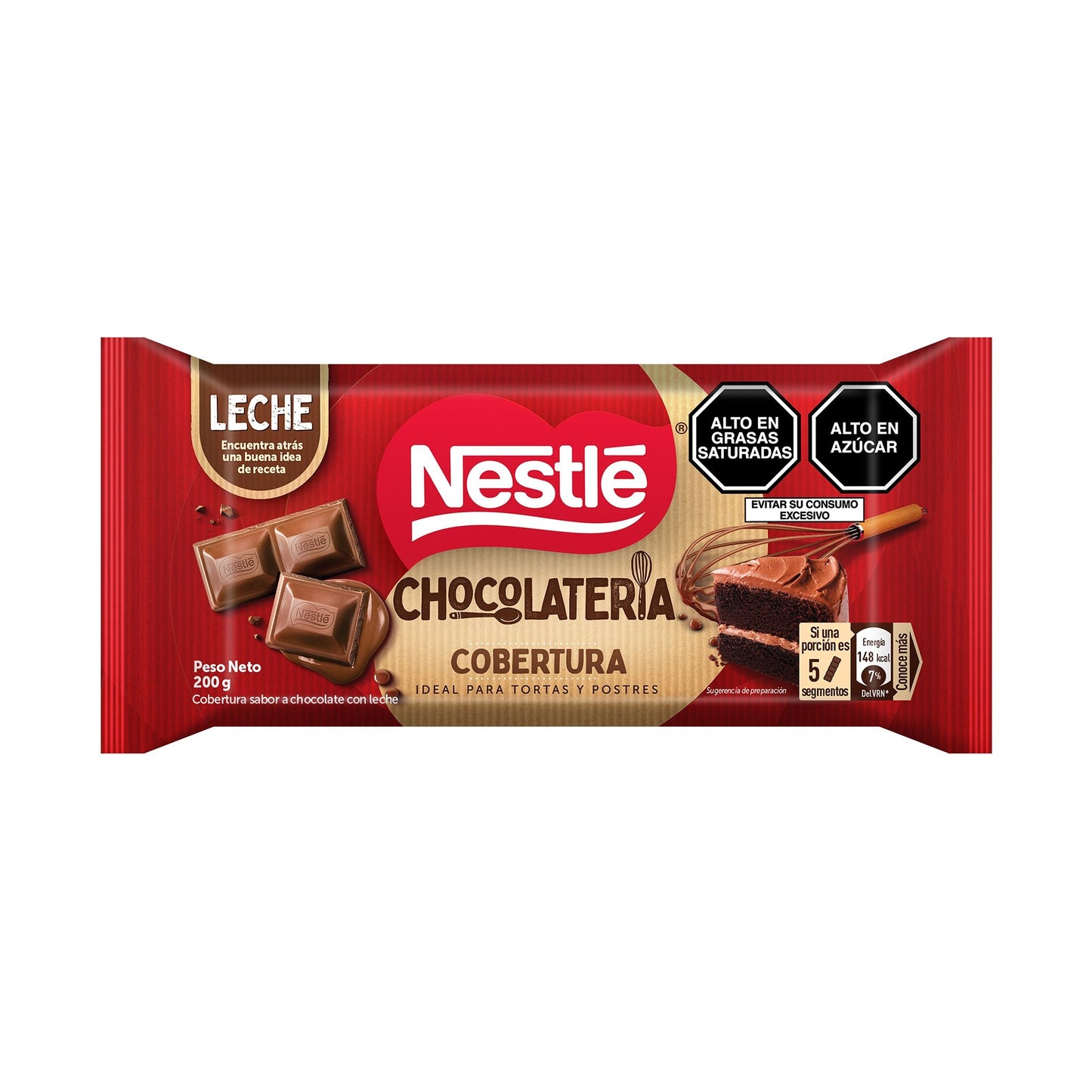 Nestlé Chocolatería Cobertura Leche 200 gr.