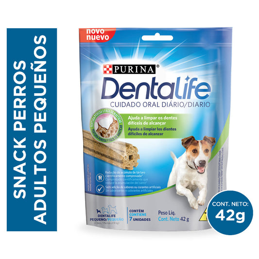 Snack para perro Dentalife adultos de razas pequeñas en bolsa de 42gr