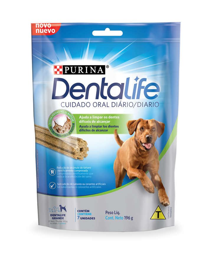Snack para perros Dentalife adultos de razas grandes en bolsa de 196gr