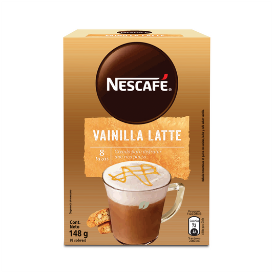 Nescafé® Latte Vainilla 8 sobres de 18.5g c/u
