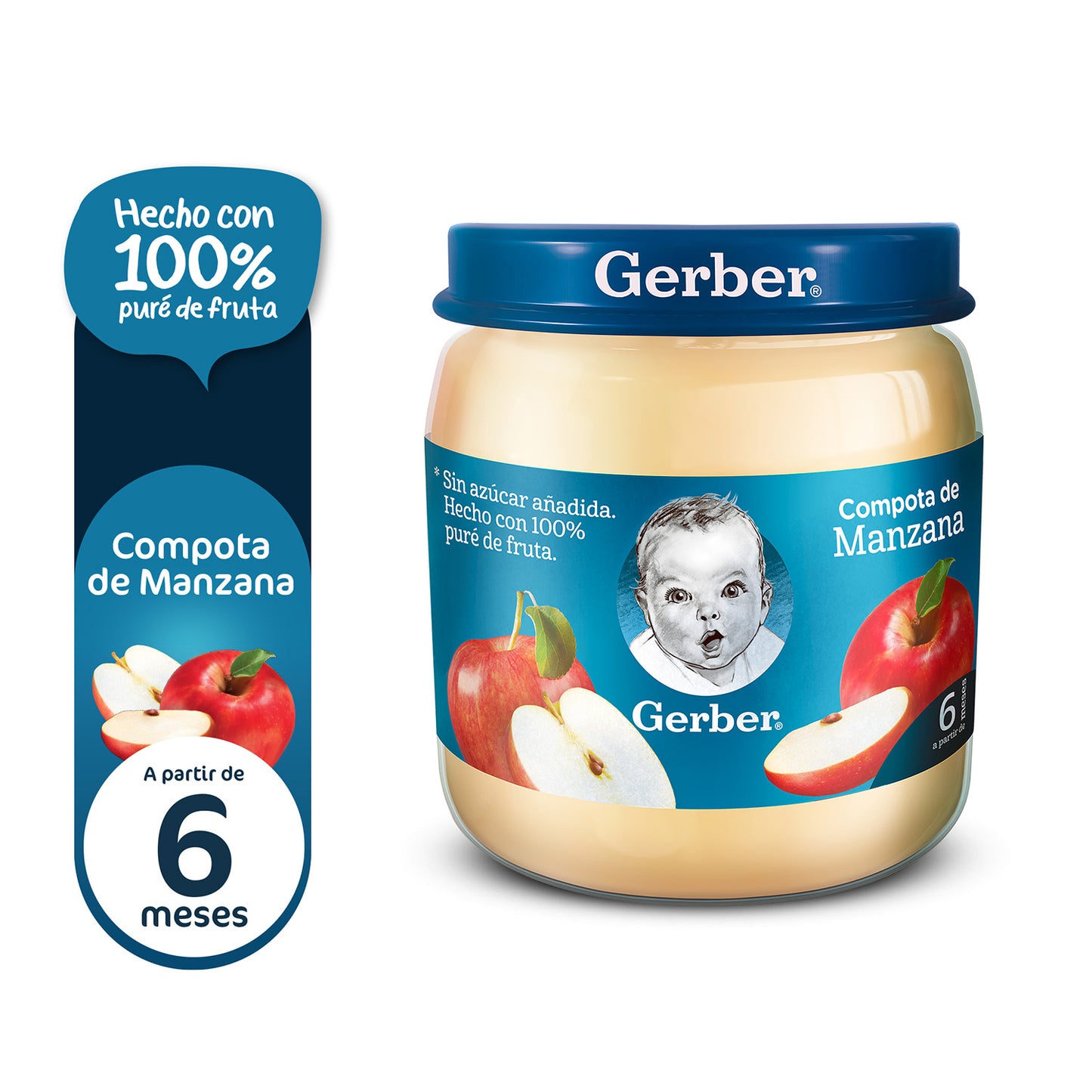 Compota Gerber Manzana frasco 113g