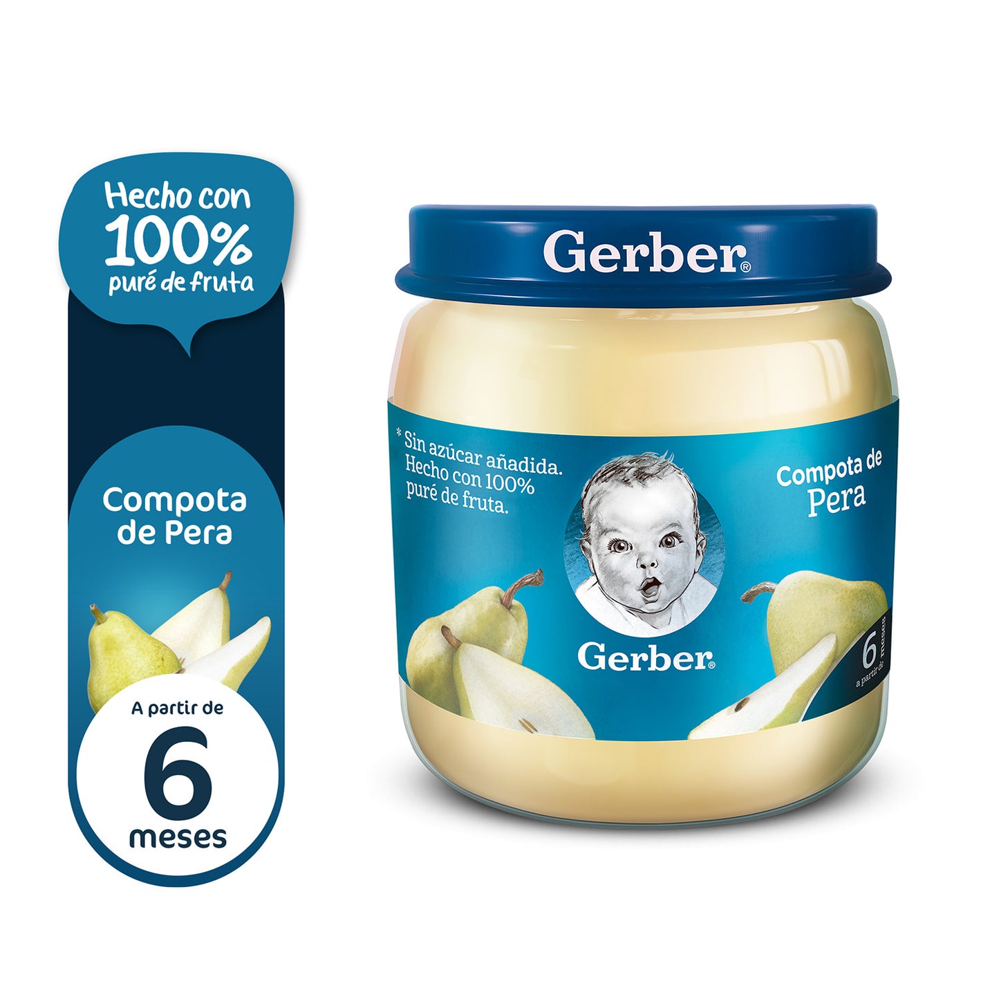 Compota Gerber Pera frasco 113g