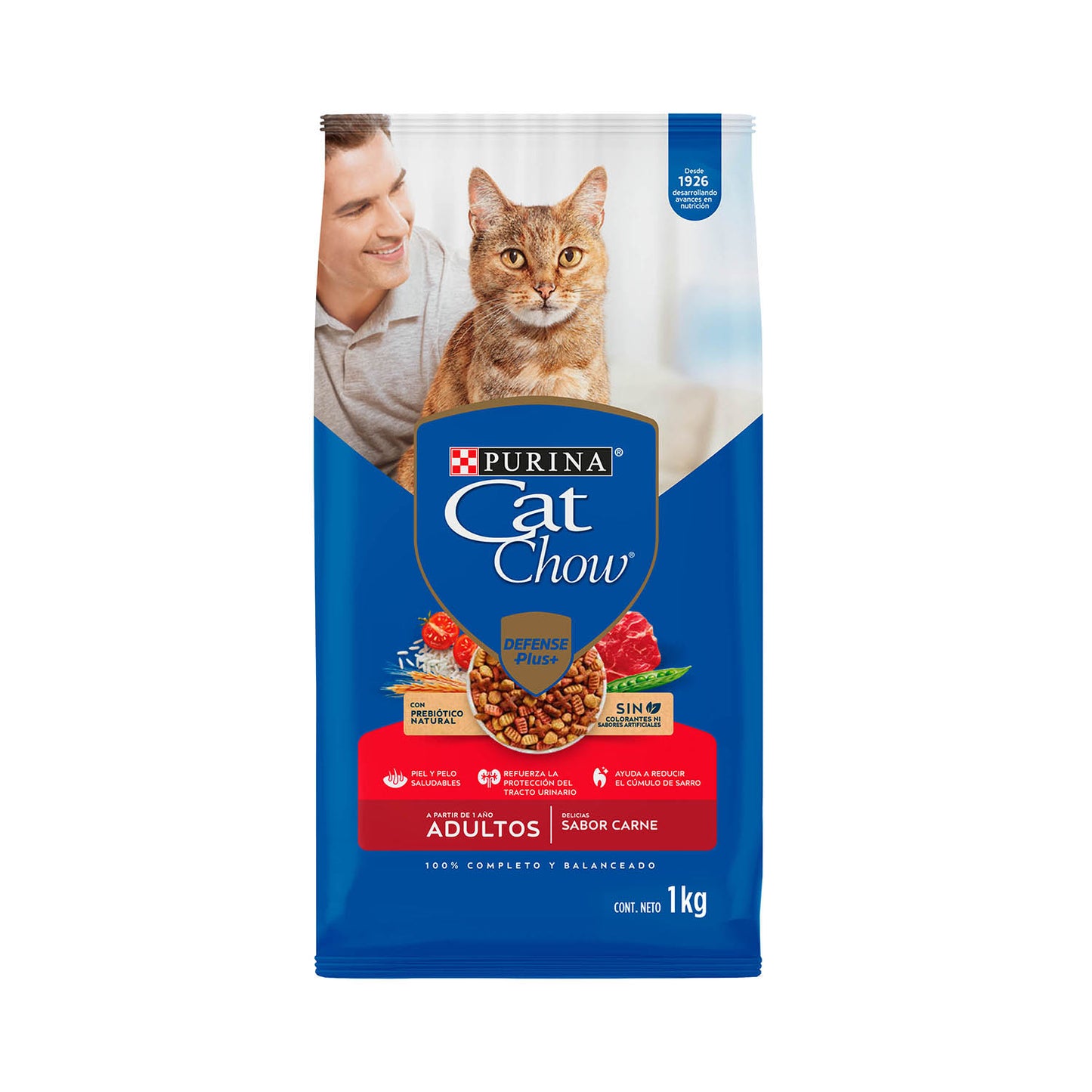 Alimento para Gatos Cat Chow Adulto sabor Carne en bolsa de 1kg