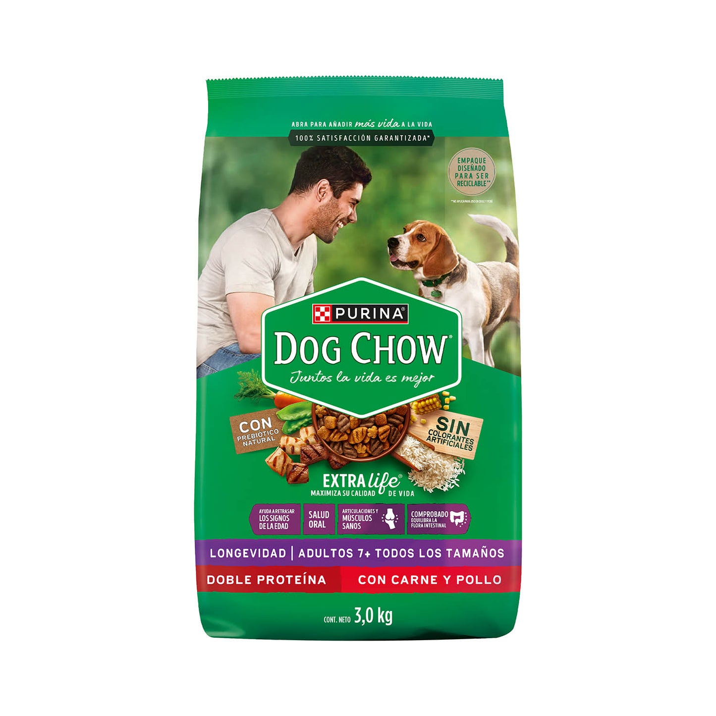 Alimento para perro Dog Chow Adulto Longevidad 3kg