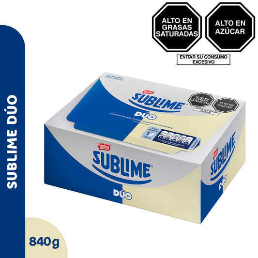 Caja de Sublime Dúo 30 uni x 28 gr. c/u
