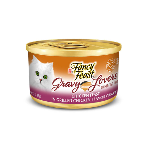 Alimento húmedo para Gatos Fancy Feast Gravy Lovers sabor pollo en salsa en lata de 85gr