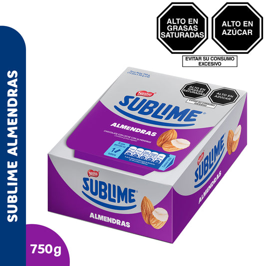 Caja de Sublime Almendras 15 uni x 50g c/u