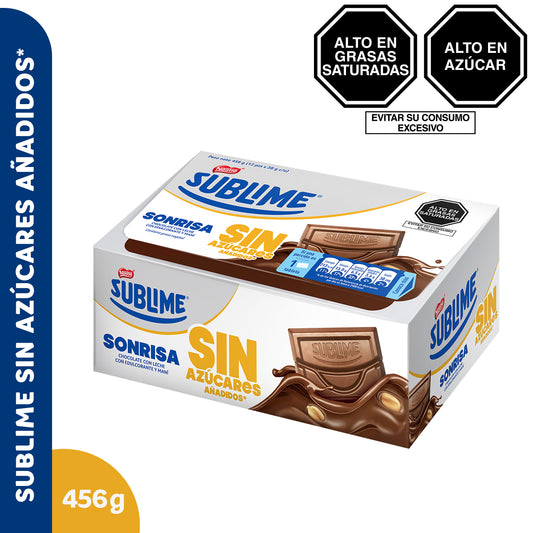 Caja de Sublime Sin Azúcares Añadidos 12 uni x 38g c/u