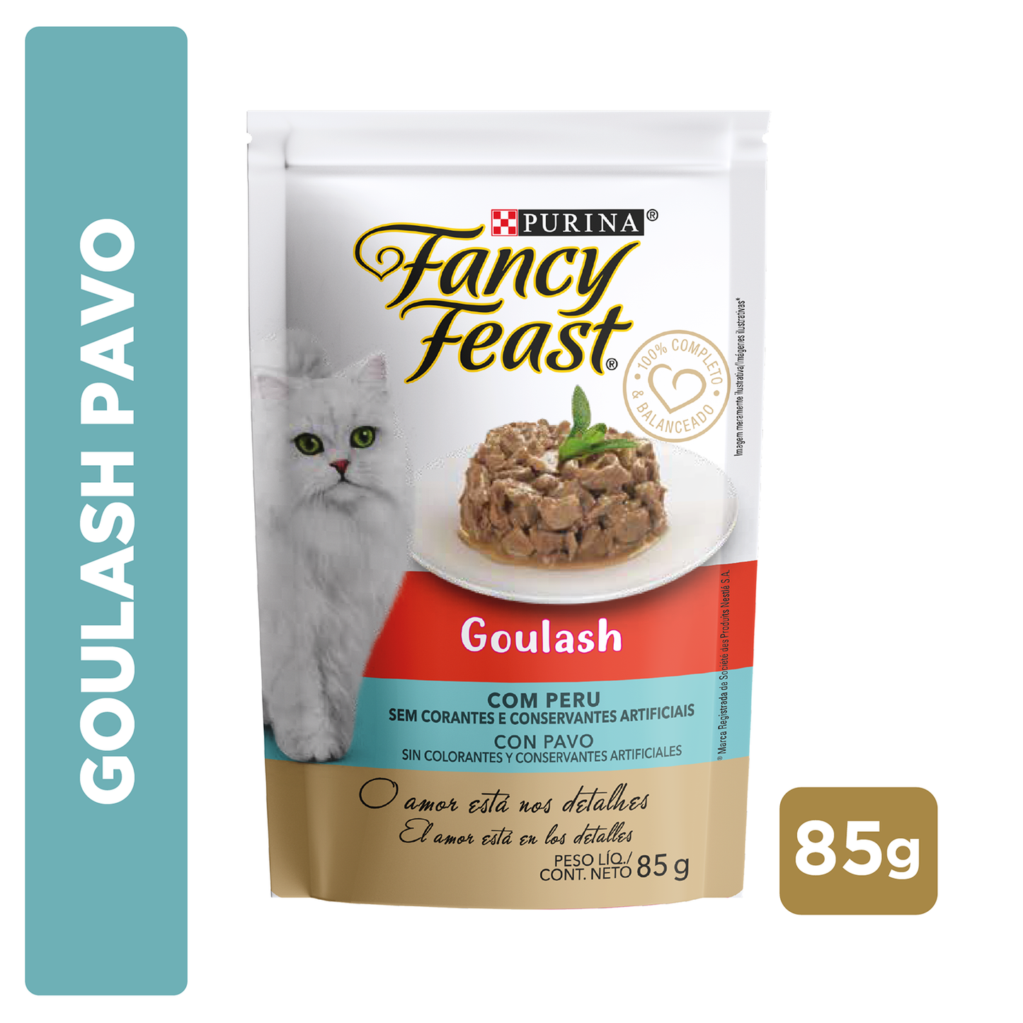 Alimento Húmedo para Gatos Fancy Feast Goulash Sabor Pavo Pouch 85gr