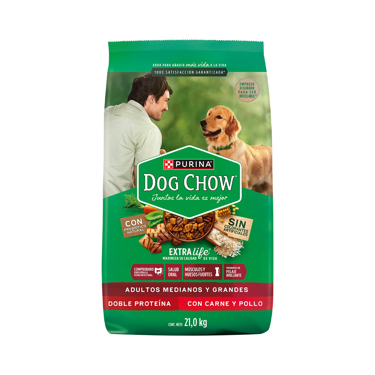 Dog Chow Adulto Medianos y Grandes 21kg