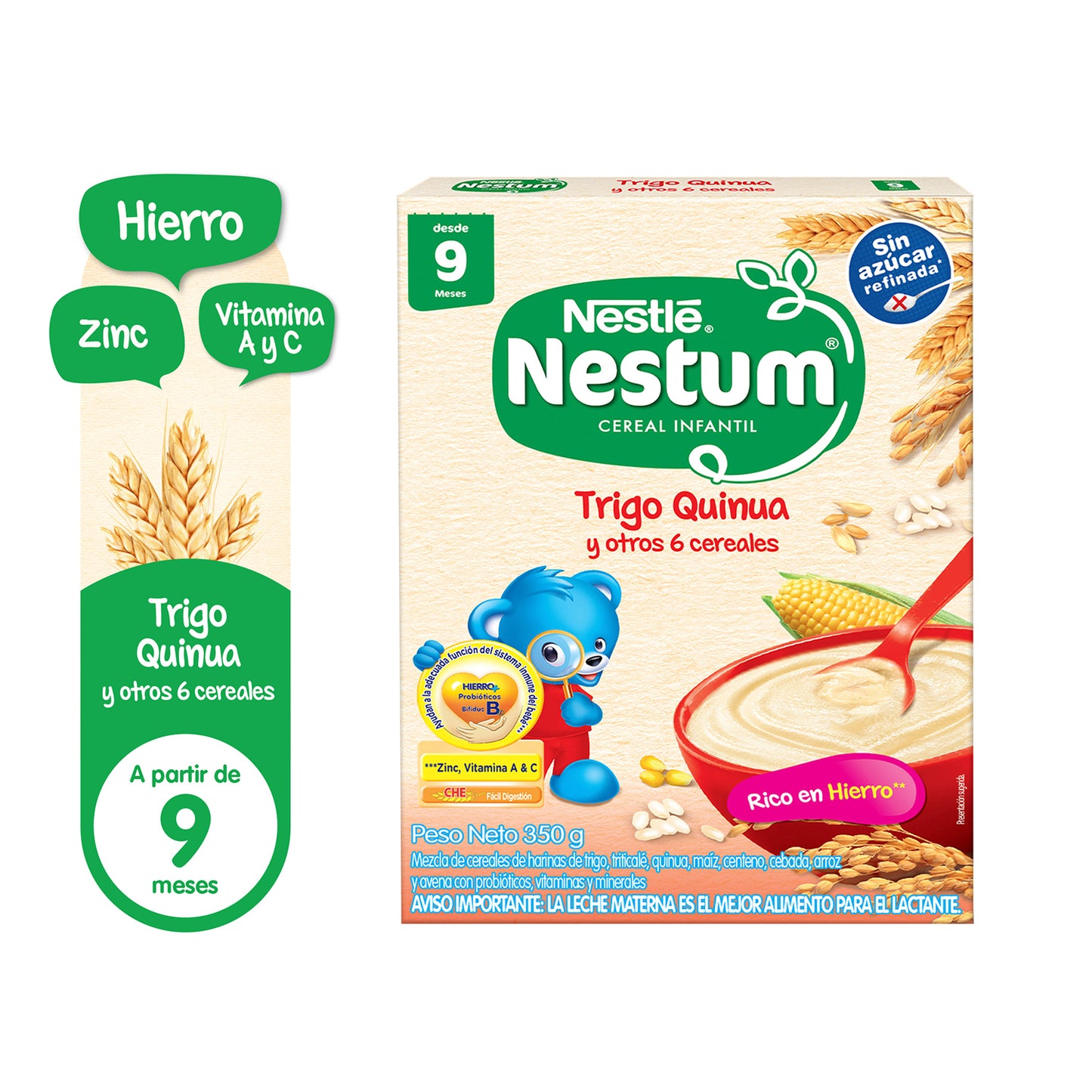 Nestum® Trigo Quinua y otros 6 Cereales 350 gr.