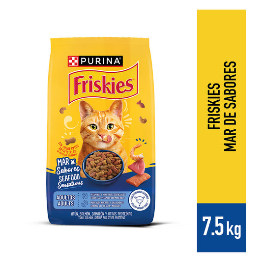 Alimento seco para gatos FRISKIES ADULTOS Mar de Sabores de 7.5 kg