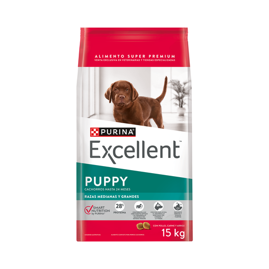 Alimento para perros cachorros medianos y grandes Excellent® 15kg