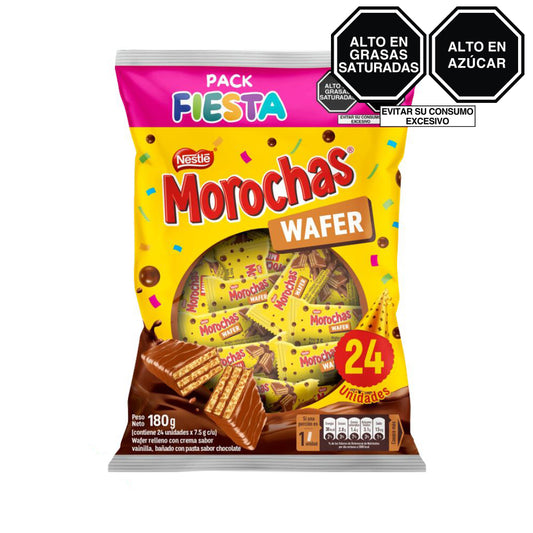 Morochas Wafer Fiesta 24 unid x 7.5g c/u - 180g