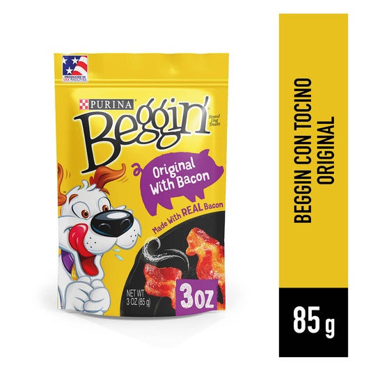 Snack para perros BEGGIN con Tocino 85gr
