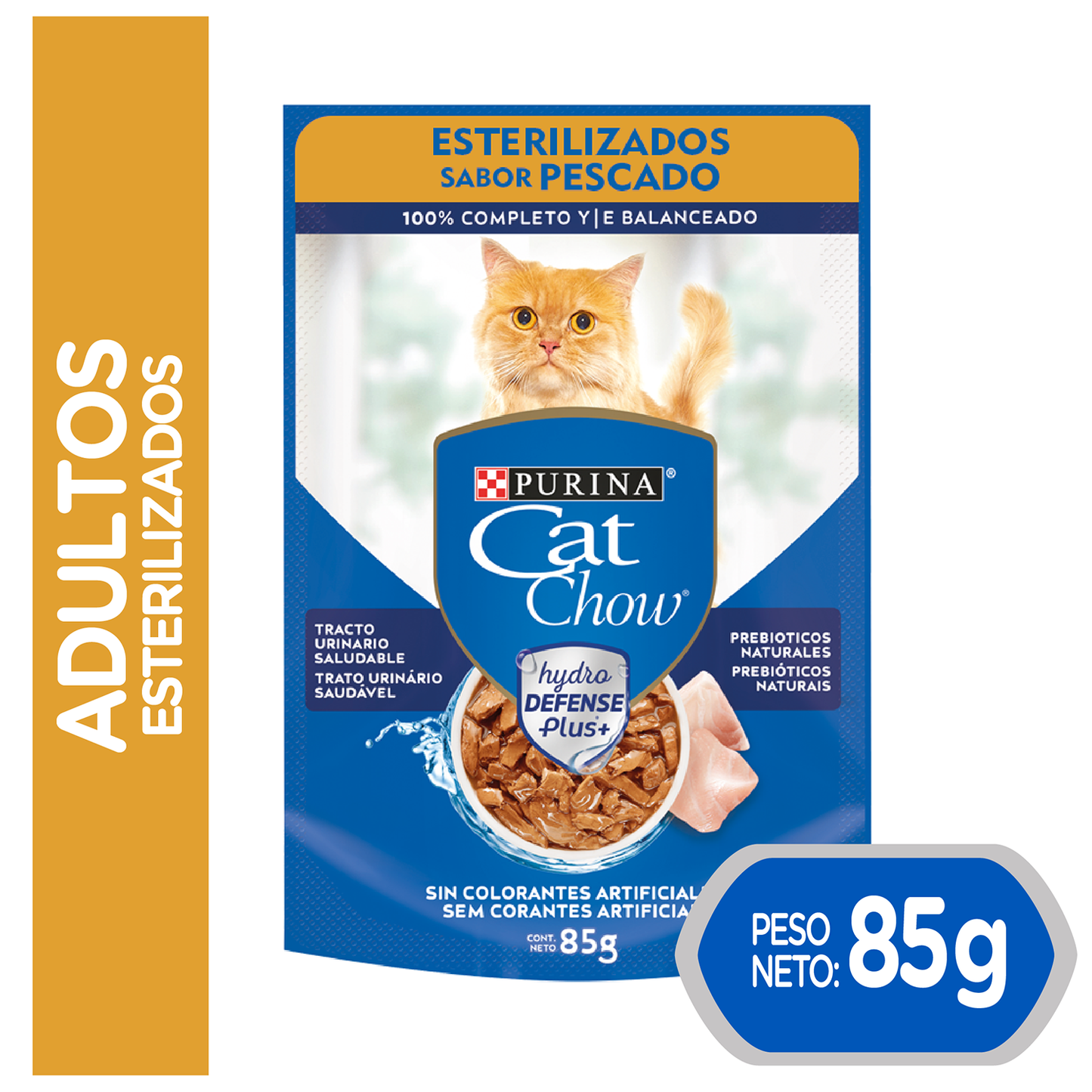 Alimento Húmedo para Gatos Cat Chow Esterilizados Pescado Pouch 85gr
