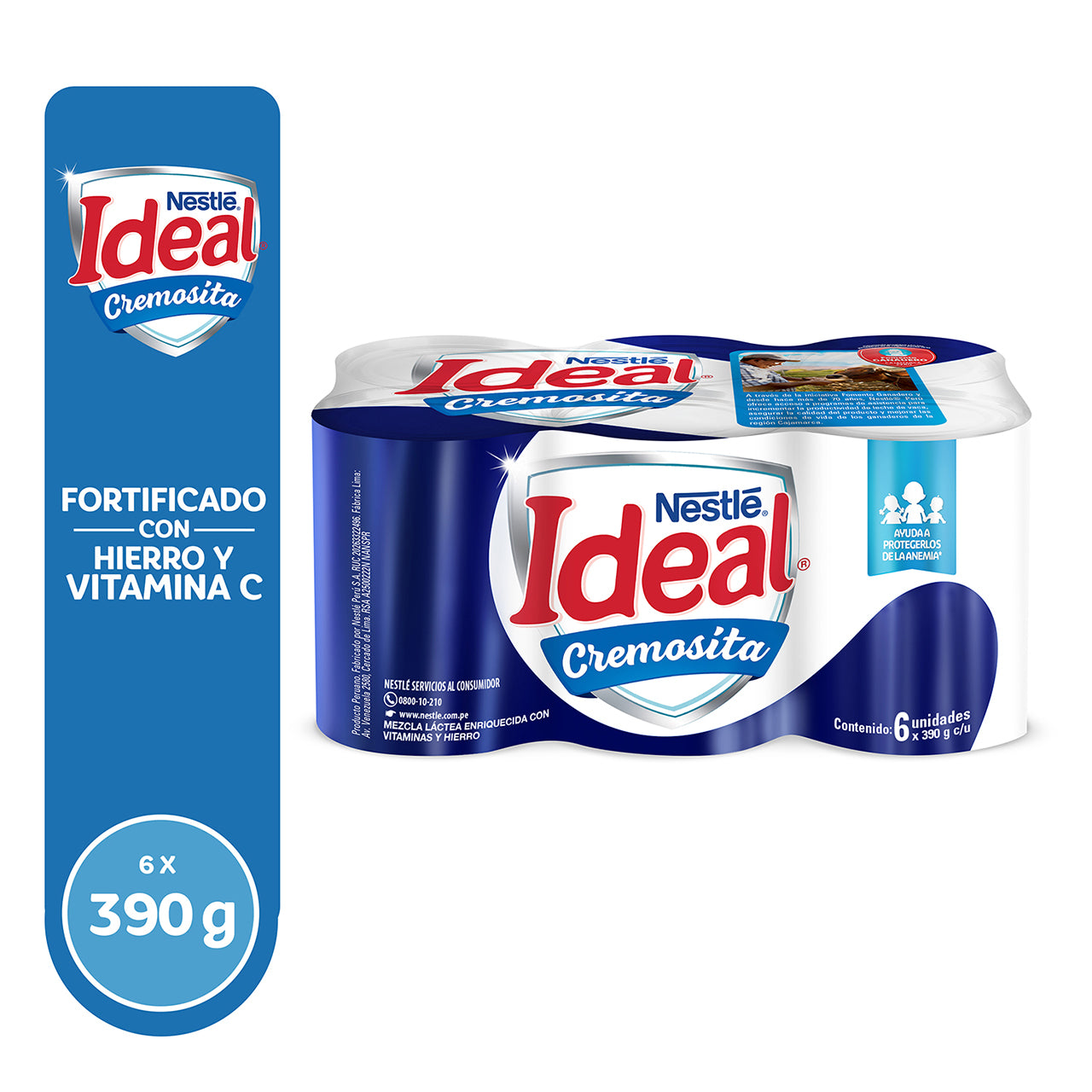 IDEAL CREMOSITA Mezcla Láctea 6pack 390g