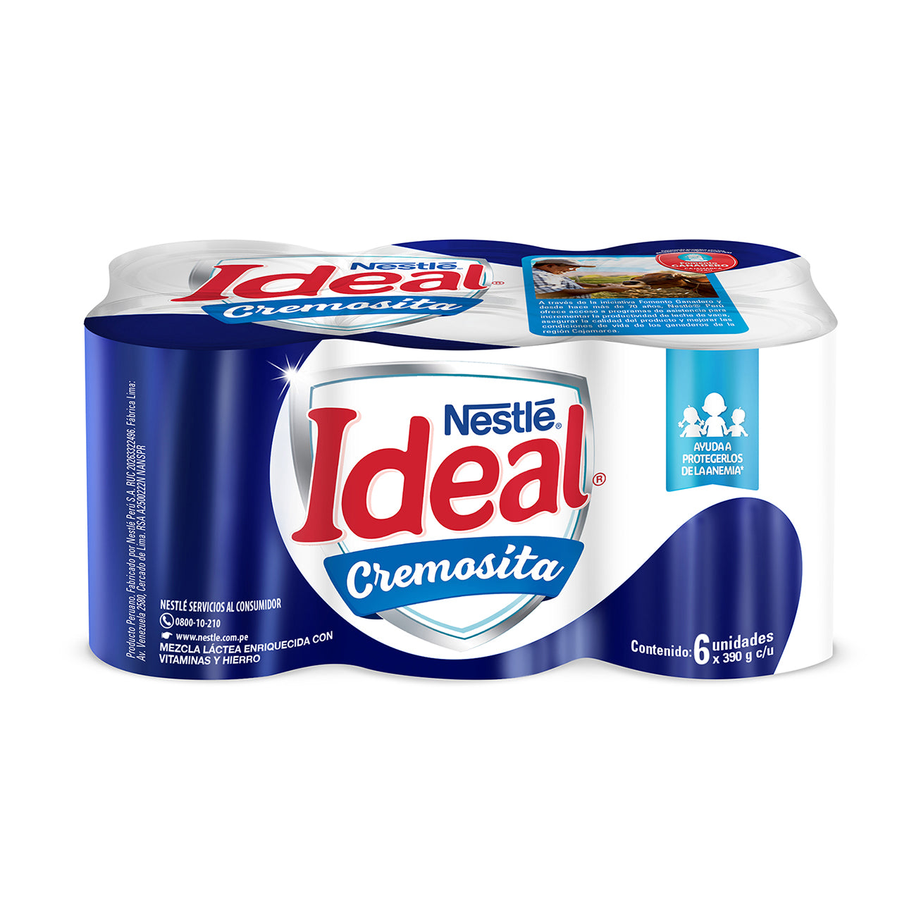 IDEAL CREMOSITA Mezcla Láctea 6pack 390g
