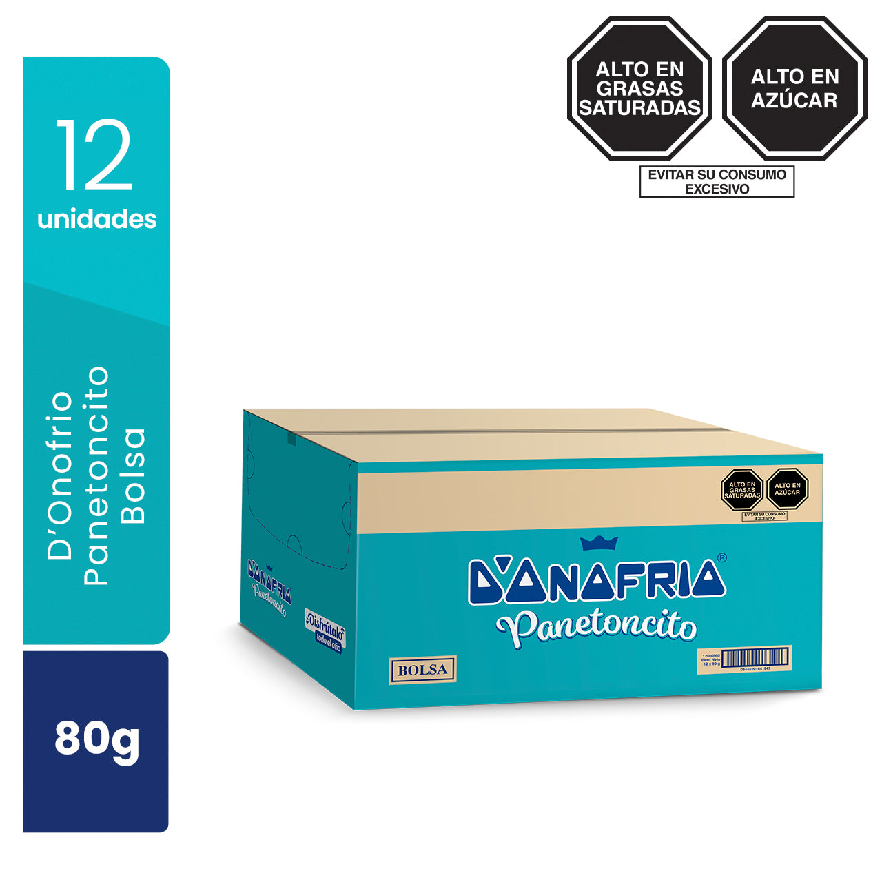 D'ONOFRIO Panetoncito 80g x 12 unidades