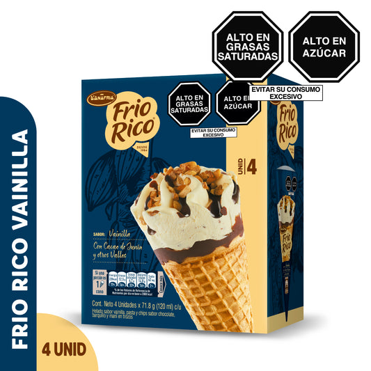 Helado FRIO RICO Vainilla Multipack 4x120ml