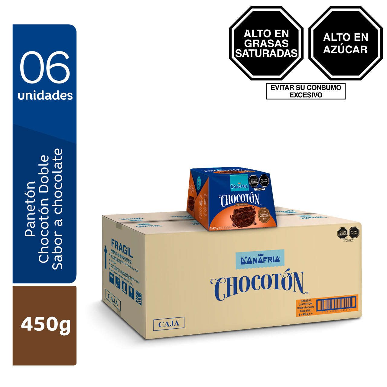 D'ONOFRIO CHOCOTÓN Doble Chocolate 450g - Caja x 6 unid. - FV: 30/12/2024