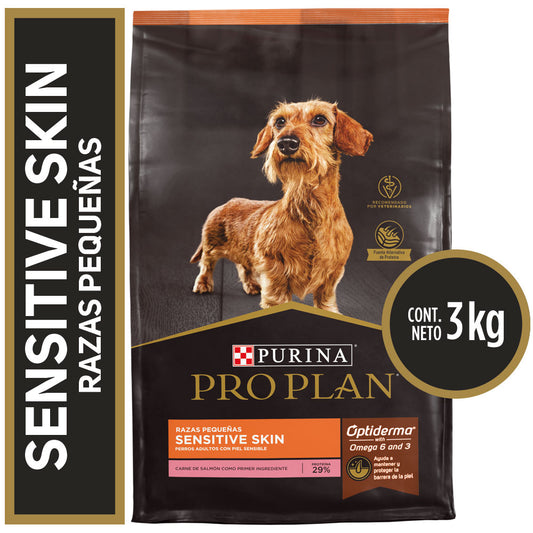 Pro Plan Piel Sensible Salmón Adulto Raza Pequeña 3kg