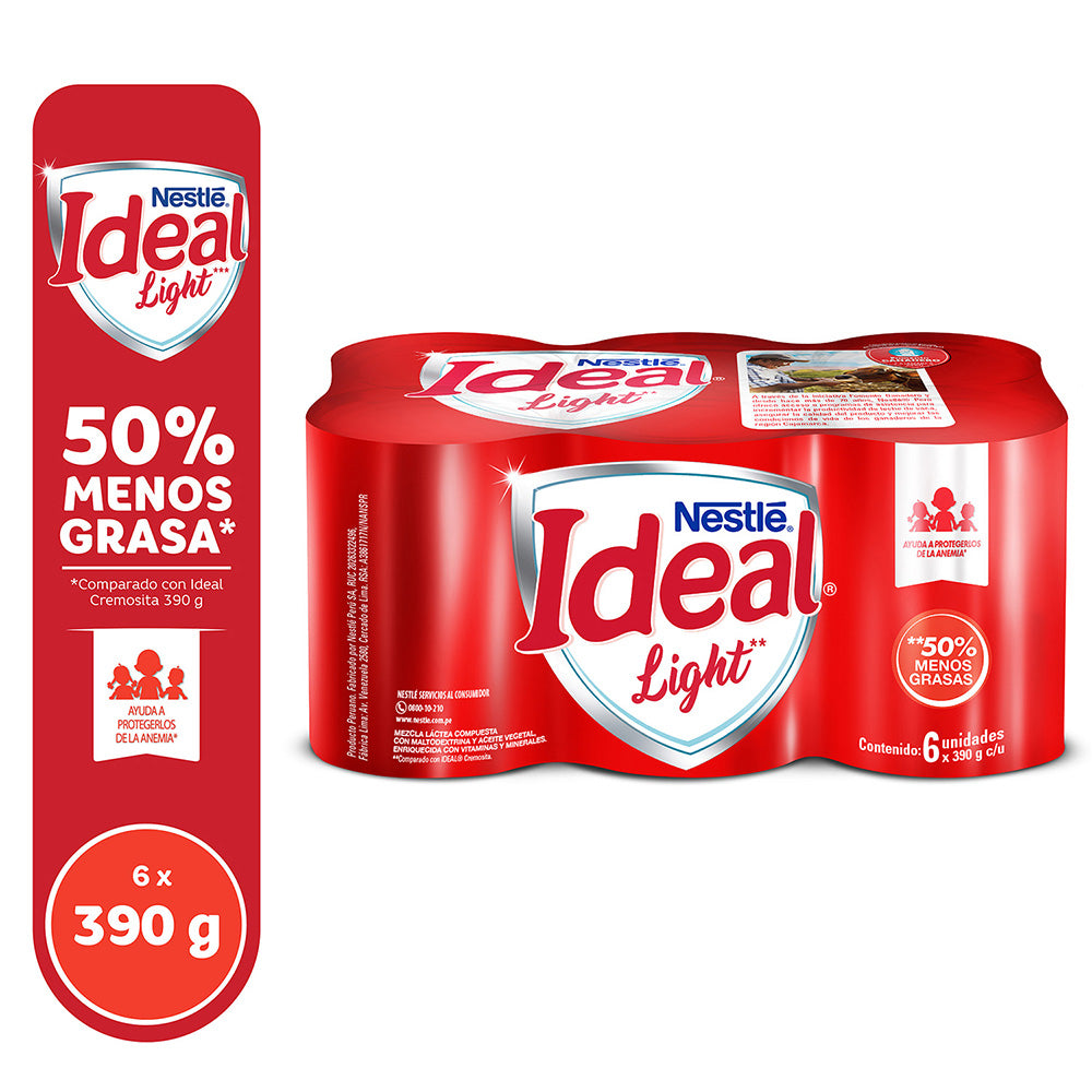 Ideal Light Mezcla Láctea 390g 6 Pack