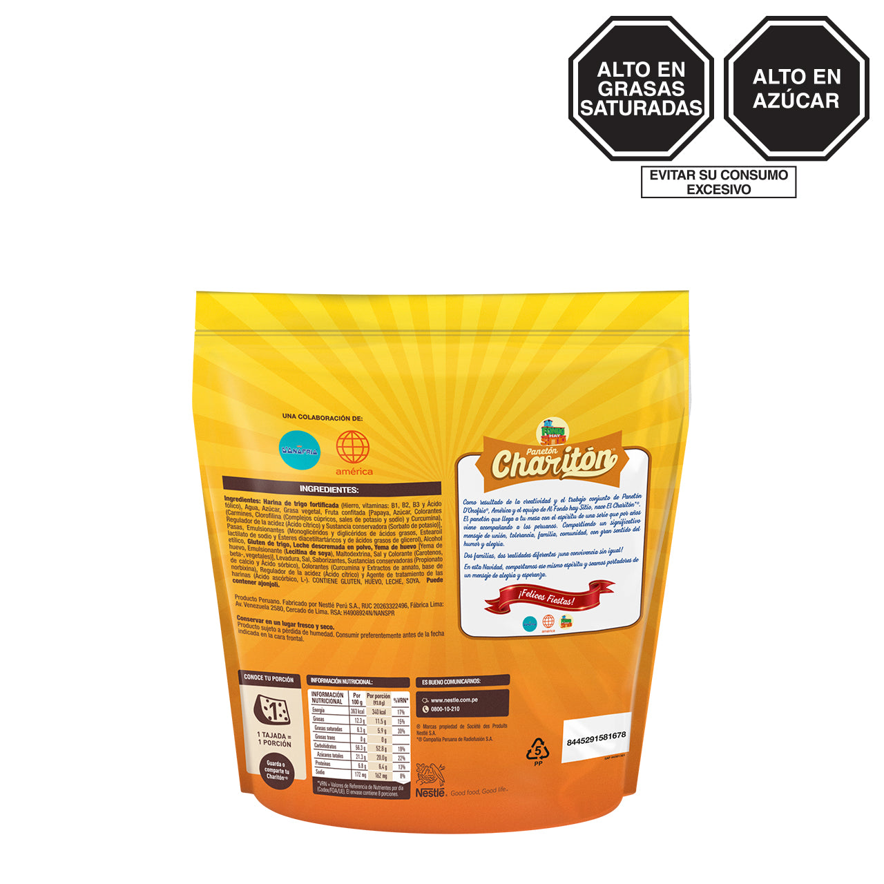 Paneton Charitón Bolsa 750gr. – Tienda Nestlé