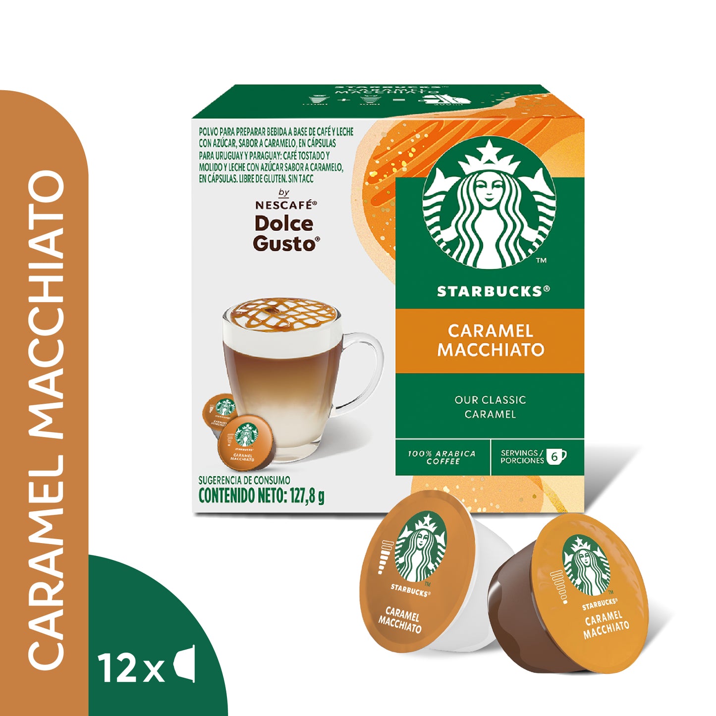 Starbucks® Caramel Macchiato Caja de 12 Cápsulas