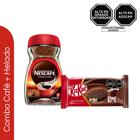 Combo Nescafé Tradición  + Helado Paleta Kit Kat