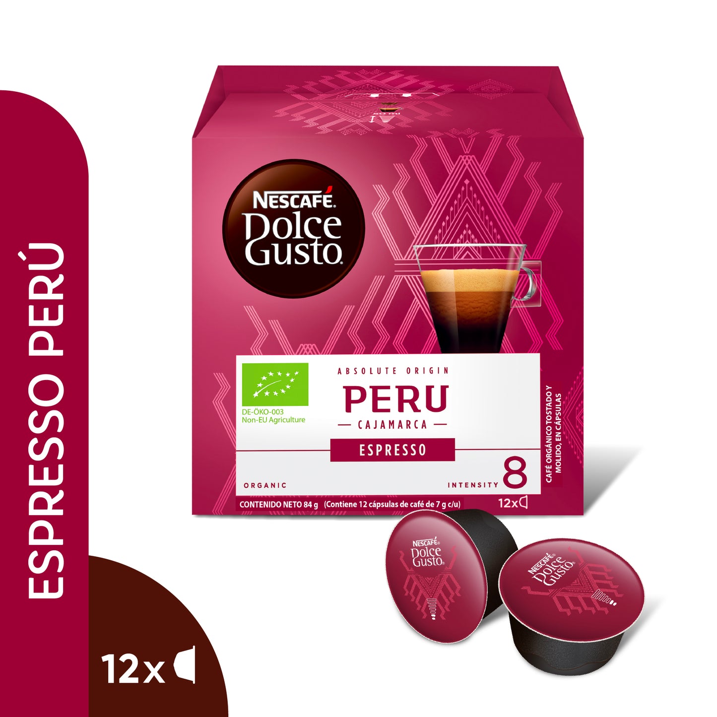 Nescafé® Dolce Gusto® Espresso Perú Caja de 12 cápsulas