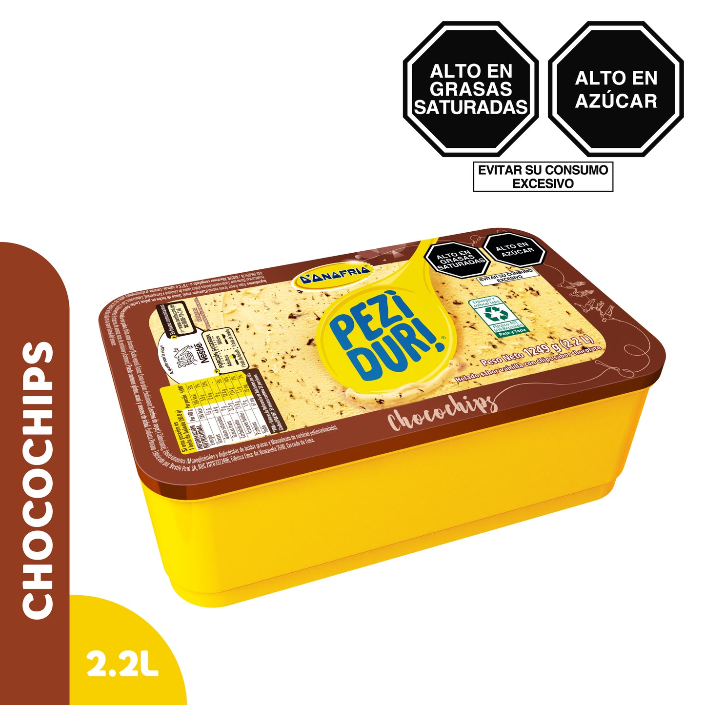 Helado Peziduri Chocochips Rendidor 2.2lt