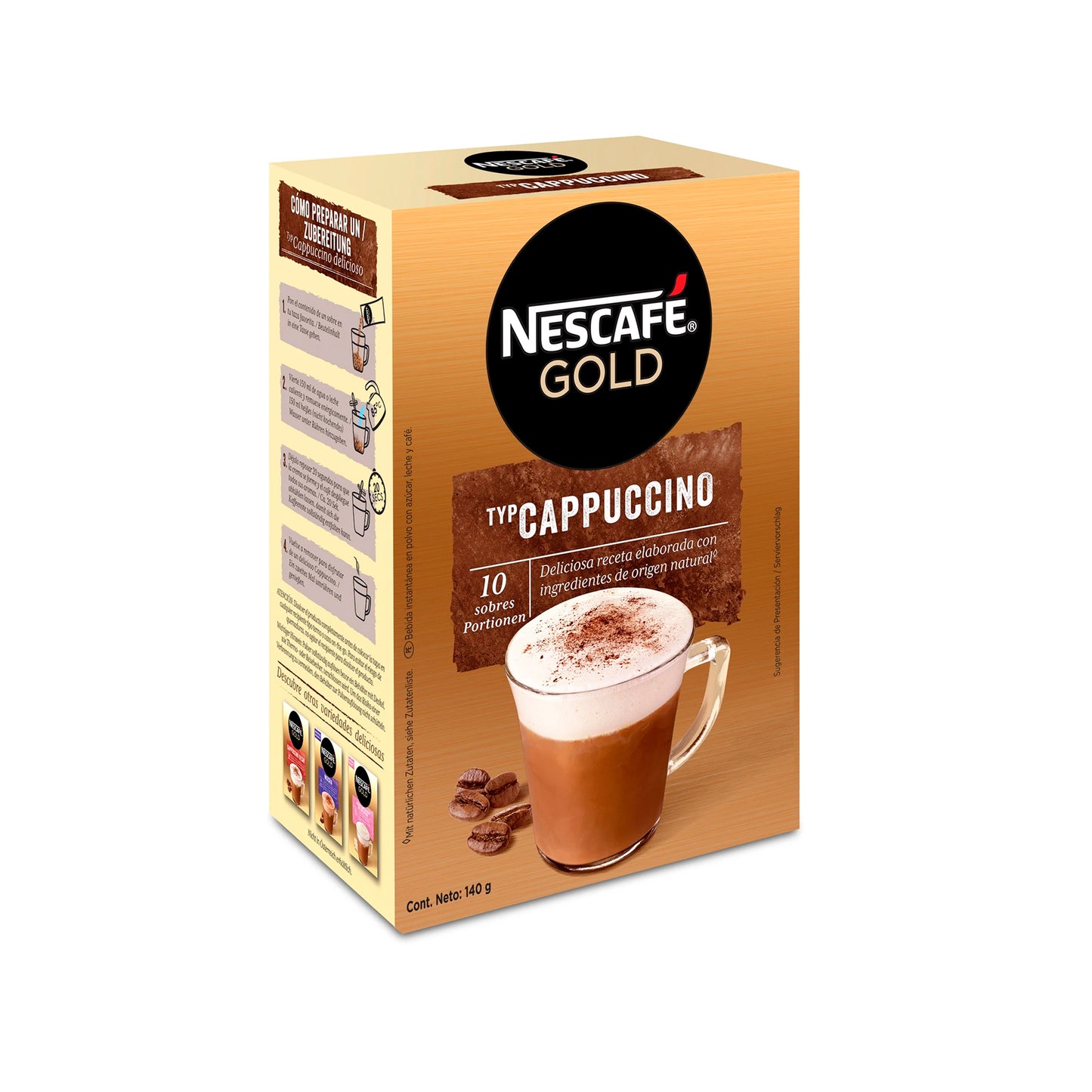 Nescafé Gold Cappuccino 10 sobres de 14g c/u