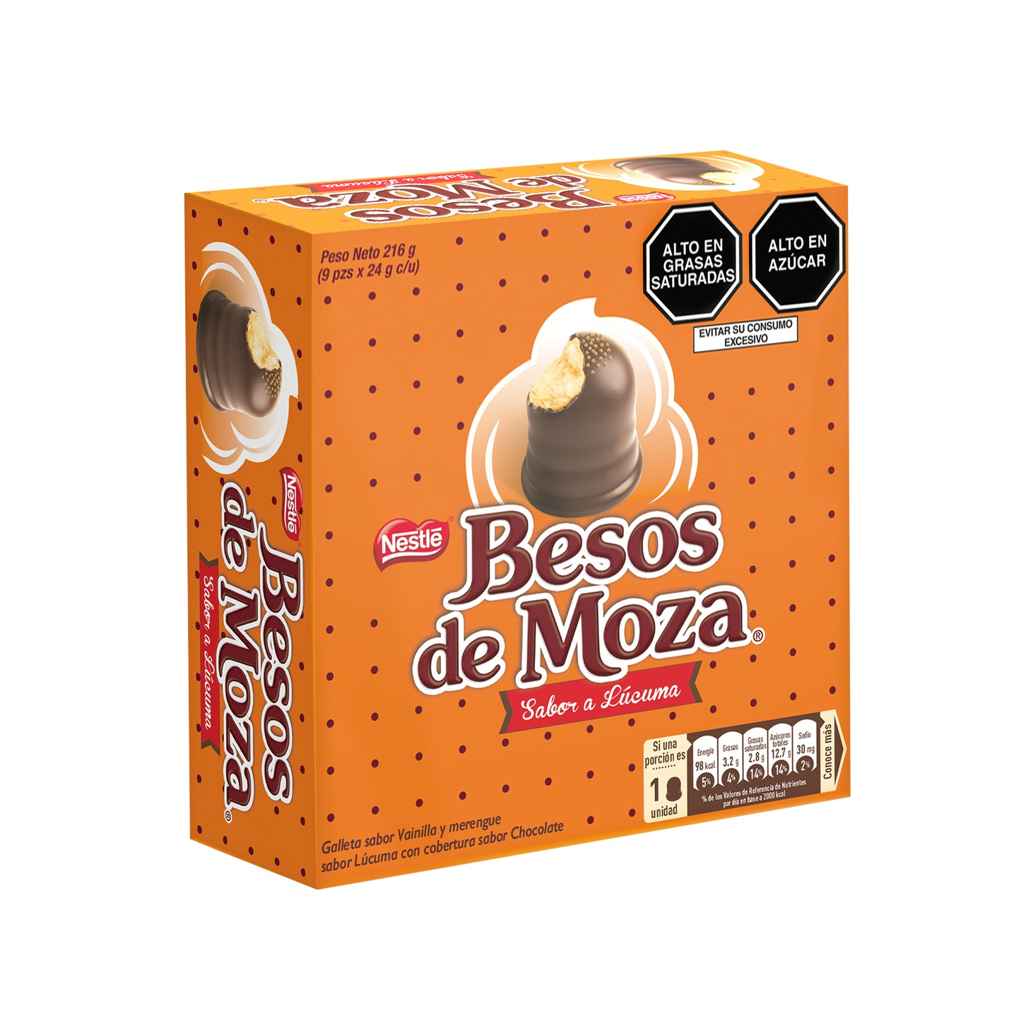 Besos de Moza Lúcuma Display 9 und de 24g c/u