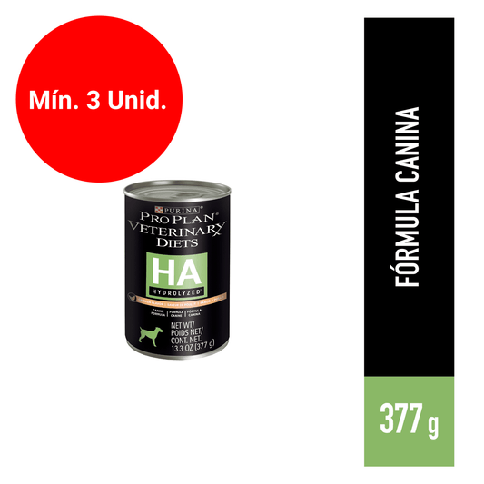 Pro Plan Veterinary Diets Wet HA 377gr - Tratamiento para Problemas Alérgicos en Perros